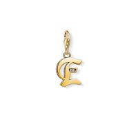 THOMAS SABO Unisex Charm-Anhänger Buchstabe E gold 925 Sterlingsilber 1611-414-39