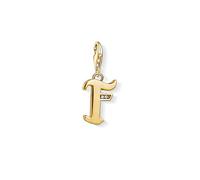 THOMAS SABO Unisex Charm-Anhänger Buchstabe F gold 925 Sterlingsilber 1612-414-39