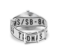 Thomas Sabo - Uhrenarmband - ZWA0319-276-25-20 mm - Textil - Edelstahl - weiß/ schwarz