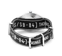 Thomas Sabo - Uhrenarmband - ZWA0320-276-18-20 mm - Textil - Edelstahl - schwarz/ weiß