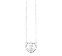 Thomas Sabo Unisex-Kette mit Anhänger 38-42cm Unendlichkeit Herz Halskette 925 Silber 0.1 cm - KE1496-001-12-L42v