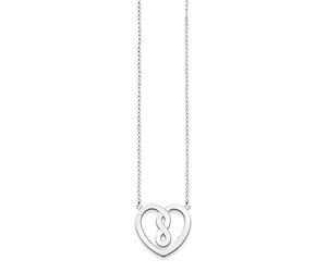 Thomas Sabo Unisex-Kette mit Anhänger 38-42cm Unendlichkeit Herz Halskette 925 Silber 0.1 cm - KE1496-001-12-L42v