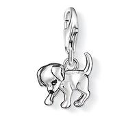 THOMAS SABO Damen Charm-Anhänger Hund Welpe Charm Club 925 Sterling Silber, 1cm, 0885-007-12
