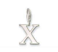Thomas Sabo Damen Charm-Anhänger Buchstabe A-Z Charm Club Geschwärzt 925 Sterling Silber, Buchstabe X