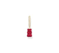 Thomas Sabo Creolen - Einzel-Creole mit rotem Goldbären-Anhänger - CR726-414-10 rot