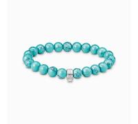 THOMAS SABO Armband mit türkisfarbenen Beads Recyceltes 925 Silber X0293-404-17-L19