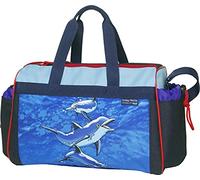 Thorka GmbH - Lucky Delfin McNeill Schulsporttasche Schwimmtasche mit NASSFACH Freizeittasche Kindertasche (Blau, 37 x 25 x 20 cm, 18 Liter, Polyester)