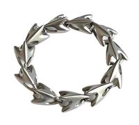 Thorn Link Armband Unisex Kettenschmuck aus silberfarbener Legierung mit verstellbarem Karabinerverschluss für Streetwear Party Styling Thorn Link Handgelenkschmuck Edgy Chain Accessoire Armband