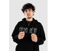 Thrasher Flame Embroidered Sweatjacke black Herren Gr. S