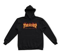 Thrasher Kapuzenpullover Truflp05754 – Flame mit Logo – Schwarz M