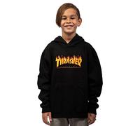 Thrasher Flame Hood Black Youth Sweatshirt Unisex Erwachsene