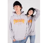Thrasher Flame Hoodie grey mottled Herren Gr. M