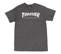 Thrasher Skateboard Magazine Herren S/S T-Shirt Skate Mag Skate Shirt, Ash Grey/Black, Größe:X-Large, GRAU, XL