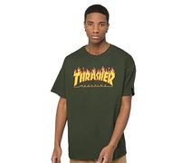 Thrasher T-Shirt Flame (Forest Green) S