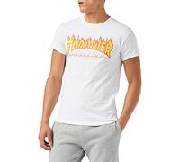 Thrasher T-Shirt für Herren, Weiß (Weiß/Flammen), Medium