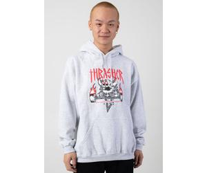 Thrasher x Toy Machine - Monster Gram Ash Grey - Hoodie - Grau - S - 50% Baumwolle, 50% Polyester,Schweiß Grau S