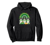 Three Cute Landseers St. Patrick's Day Shamrocks Rainbow Pullover Hoodie