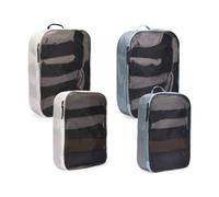 Thule packing cube Set aus 2 großen Packwürfeln und 2 mittelgroßen Packwürfeln teichgrau/weiß