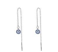 Thumby Ohrhänger Ohrhänger Ohrstecker Türkische Retro Devil's Eye S925 Sterling Silber Ohrstecker Kreis Blaue Augen Ohrringe Damen Ohrringe für Frauen, 3# Ohrdraht, 925er Silber