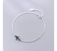 Thumby S925 Silber Armband Weibliche Mode Persönlichkeit Schwarz Flugzeug Armband Temperament Weiblich, S925 Silberarmband, Einheitsgröße