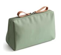 THXFUNAREA 1 Stück Schminktasche Klein, Kulturtasche Damen Klein, Tragbare Kosmetiktasche Damen, Kleine Multifunktions-Aufbewahrungstasche, Kosmetik Lagerung Für Reise Schlafzimmer, Bad(Grün)