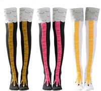 THXFUNAREA 3 Paar Chicken Leg Socks, AmüSant Hühner Socken Huhn Kostüm, Hühnerbein Kniehohe Hahn FeetStrümpfe, Personalisierte Socken Funny Socks Witzige Geschenke