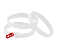 THXIY 100 Stück Silikon Armband Blank Gummi Armbände Armbänder silikonarmbänder Bracelet Erwachsene-8'' Weiß