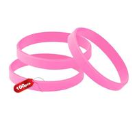THXIY 100 Stück Silikon Armband Blank Gummi Armbände Armbänder silikonarmbänder Bracelet Erwachsene-8'' Rosa