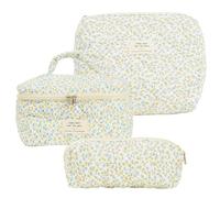 TIAASTAP 3-Teiliges Kosmetiktasche Set - Make-up Bag Aesthetic Stuff Clean Girl Coquette Aesthetic Blumen Kulturtasche Damen Set Kawaii Reise Beauty Bag Cute