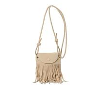 TIAASTAP Kleine Handtasche mit Quaste - Hippie Kostüm Damen Crossbody Bag - Boho Tasche Y2K Vintage 70er Mode Umhängetasche - Flower Power Accessoires