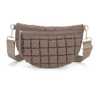 TIAASTAP Puffer Moon Bag Damen Bauchtasche Brusttasche kleine Crossbody Bag Halbmond Gesteppte Umhängetasche Sling Bag Handtasche Hobo Bag mit Verstellbarem Schultergurt