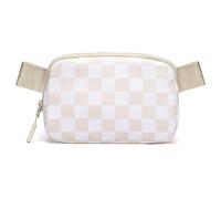 TIAASTAP wasserdichte Bauchtasche Damen/Herren - Karierte Gürteltasche als Brusttasche- & Hüfttasche nutzbar | Diebstahlsicheres Crossbody Bag Festival-Outfit Accessoire