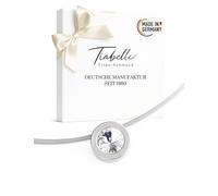 TIABELLE - Collier LARA aus Titan mit funkelndem Swarovski® Kristall - Silberfarbene Kette für Damen - allergenfrei & hautverträglich - Handmade in Germany (L=45cm | 15,9mm ø | Crystal)