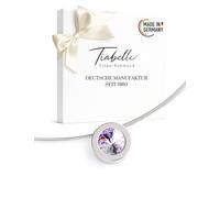 TIABELLE - Collier LARA aus Titan mit funkelndem Swarovski® Kristall - Silberfarbene Kette für Damen - allergenfrei & hautverträglich - Handmade in Germany (L=45cm | 15,9mm ø | Vitrail Light)