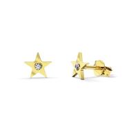 TIABELLE - Ohrstecker STELLA aus Titan mit funkelnden Swarovski® Zirconias - Stern Ohrringe für Damen - allergenfrei & hautverträglich - Handmade in Germany (MINI | 6mm ø und MIDI | 7,2mm ø)