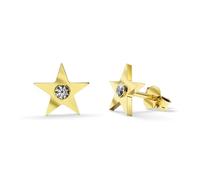 TIABELLE - Ohrstecker STELLA aus Titan mit funkelnden Swarovski® Zirconias - Stern Ohrringe für Damen - allergenfrei & hautverträglich - Handmade in Germany (MINI | 6mm ø und MIDI | 7,2mm ø)
