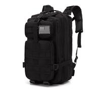 Tiangi 30L Militärischer Taktischer Rucksack für Herren und Damen, Rucksack für Wandern Militär Taktisch Trekking Reisen Camping und andere Outdoor Aktivitäten (Schwarz)