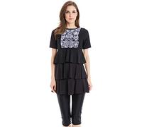 TianMai Heiß Neu Muslimische Bademode islamisch Kurz Ärmel Blume Bescheiden Badeanzug Strandkleidung Burkini Dame Ausschlag Bewachen Surfen Passen Kostüm (2-3, Int'l 4XL (EU-Größe 46-48))