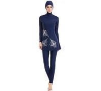 TianMai Heiße Neue Muslimische Bademode Islamischen Full Cover Frauen Kurzarm bescheidene Badeanzug Beachwear Burkini Lady Rash Schutz Surfen Anzug Kostüm (Blue-6, Int'l M (UK-Size 8-10))