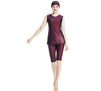 TianMai Muslimische Bademode Islamischen Sleeveless Badeanzug Hijab Muslim Swimwear Arab Beachwear Mädchen Burkini (NO.5, Int'l 2XL)