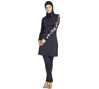 TianMai Neue Muslimische Bademode Muslim Islamischen Bescheidene Full Cover Badebekleidung Modest Swimwear Beachwear Burkini für Frauen (1-2, Int'l L (EU-Größe 38-40))