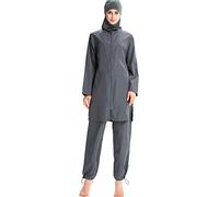 TianMaiGeLun Muslimische Bescheidene Badebekleidung Islamische Bademode mit Hijab Volle Abdeckung Badeanzug Modest Muslim Swimwear Burkini Beachwear Sportkleidung (N4, M)