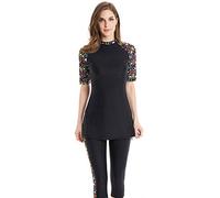 TianMaiGeLun Muslimischen Badeanzug Short Sleeve Bescheidene Badebekleidung Modest Swimwear (N4, Int'l M)