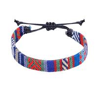 TianWlio Farbe Seil gewebt Armband verstellbar Boho Surfer Armband für Männer Frauen dünne Seil handgefertigt Strand Armband buntes Armband Armband Knüpfen (M, One Size)
