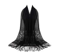 TianWlio Schal Damen Chiffon Schal Lange Weiche Schal Baumwolle weicher Schal Mode bedruckter Schal mit Fransen Strand Damen Handtuch Schal