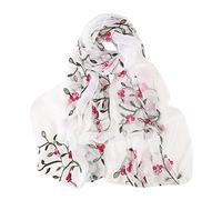 TianWlio Seidentuch Damen Leicht Halstuch Damen Super leicht Schal für Winter Weich und Warm Seidiges Kopftuch Halstücher Seidentuch Schals Eleganter Hochwertiges Halstuch und (White, One Size)