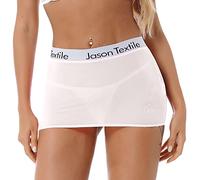 TiaoBug Damen Basic Transparent Rock Kurz Bleistiftrock Unterrock Dessous Lingerie Super Weich Stretch Etui Minirock Skirt Bodycon Nachtwäsche Weiß D Einheitsgröße