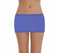 TiaoBug Damen Basic Transparent Rock Kurz Bleistiftrock Unterrock Dessous Lingerie Super Weich Stretch Etui Minirock Skirt Bodycon Nachtwäsche Violett Einheitsgröße