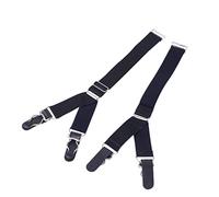 TiaoBug Damen Herren Strumpfhalter Einstellbar Elastische Strumpfband mit Metall Clips Accessories Anti-Rutsch