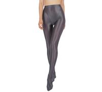 TiaoBug Damen ÖL Glanz Strumpfhose 70 Den Glossy Pantyhose Glänzende Slim Fit Leggings Tights Modisch Feinstrumpfhose Stockings Grau M
